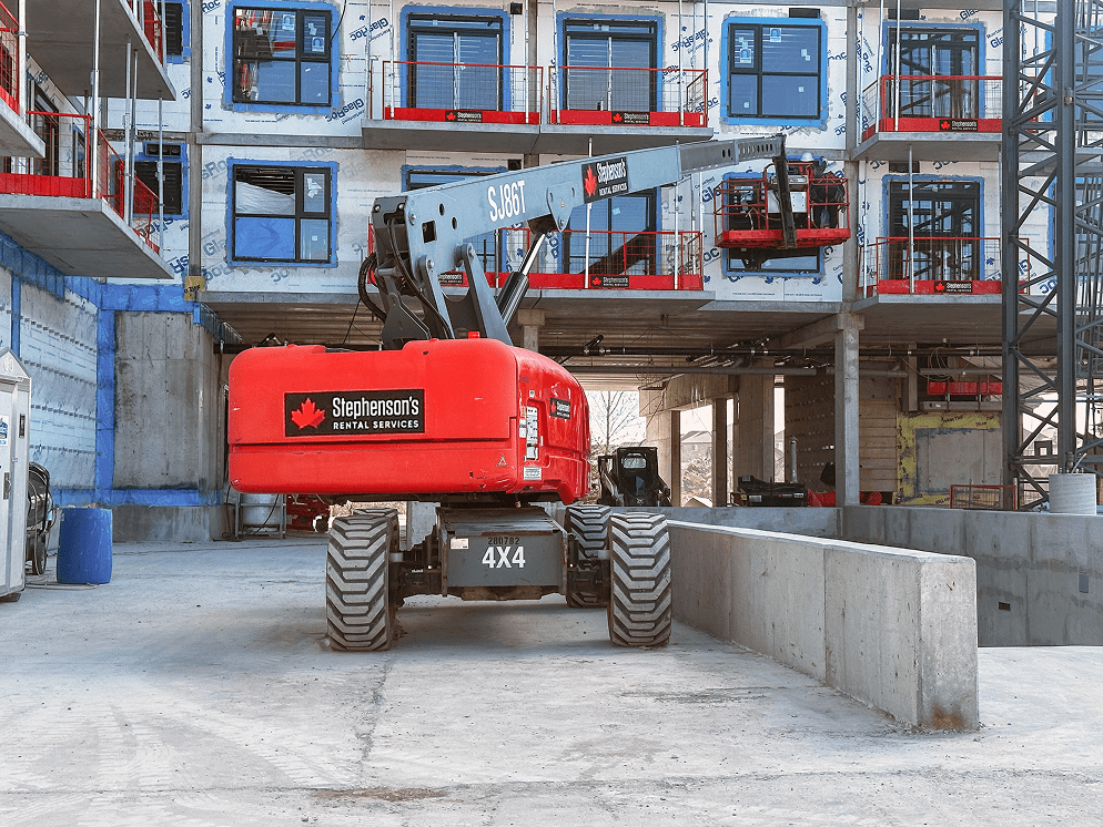 Stephensons Boom Lift with Trackunit Telematics