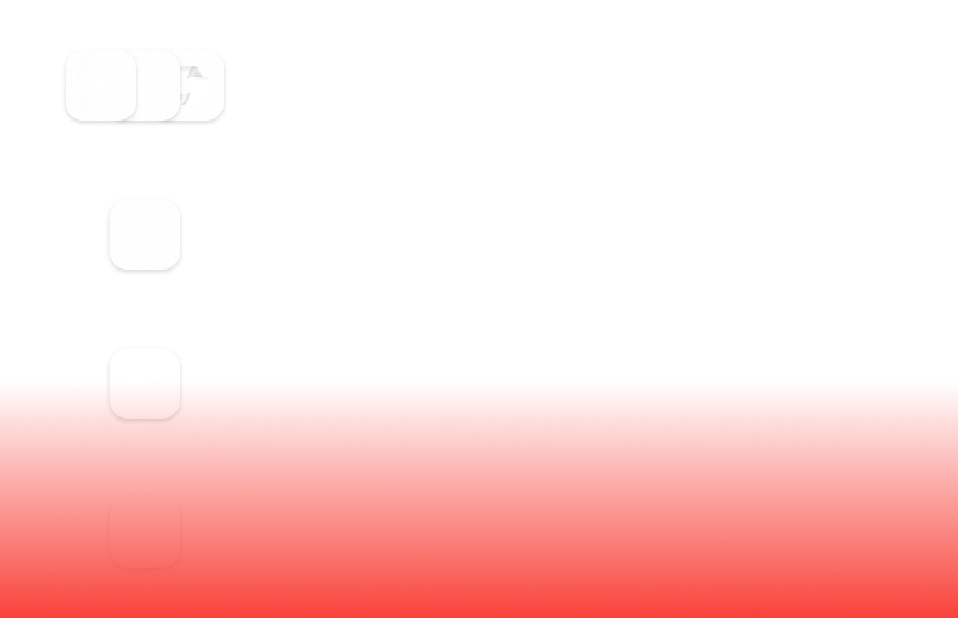 A faded step-by-step workflow graphic with "Choose AI model" at top and blurred steps, red gradient overlay, for connected jobsite.